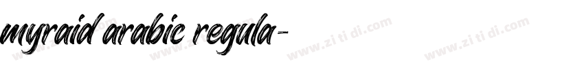 myraid arabic regula字体转换